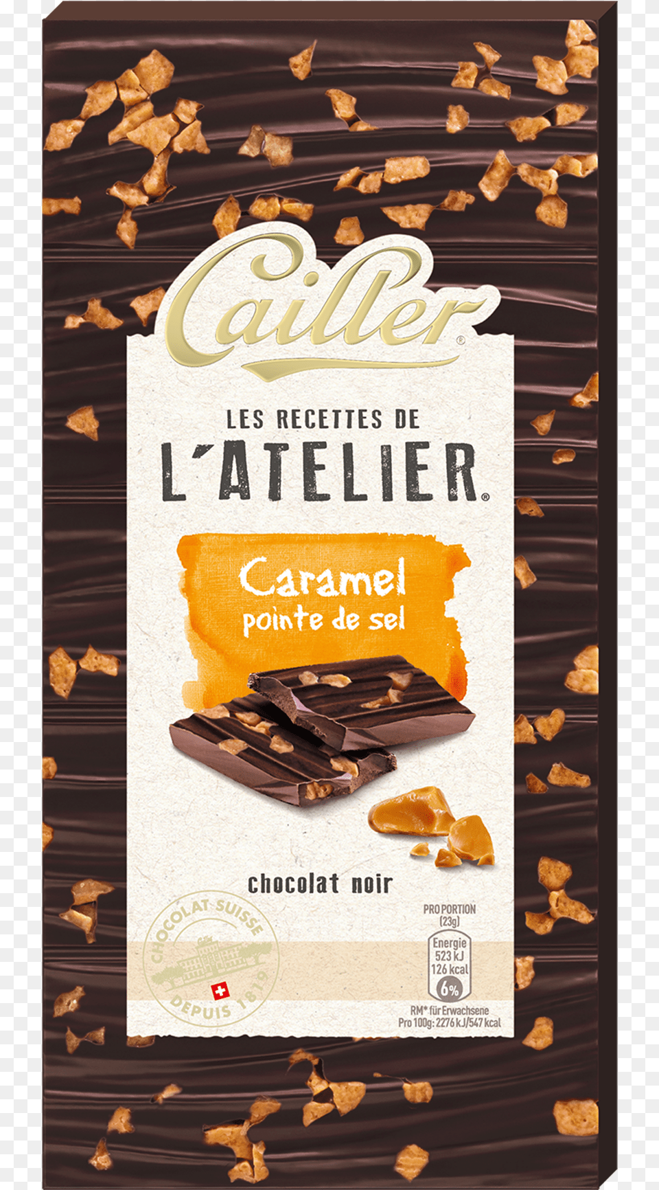 Les Recettes De L Atelier Dark Chocolate Tablet With Nestle Salted Caramel Chocolate, Advertisement, Poster, Food Free Png