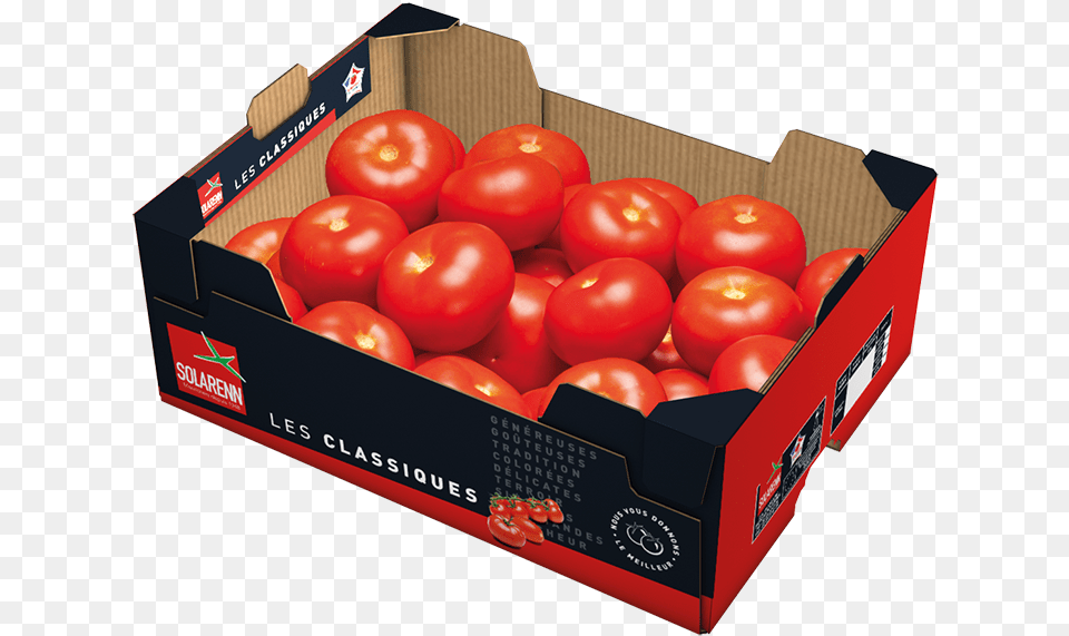 Les Tomates Plum Tomato, Box, Food, Plant, Produce Png Image