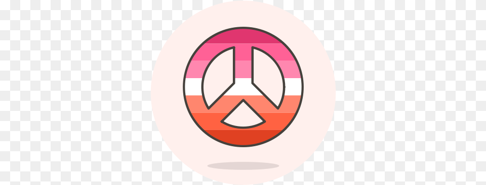 Lesbian Peace Sign Icon Peace Sign With Flowers, Symbol, Logo, Disk, Ball Free Png Download