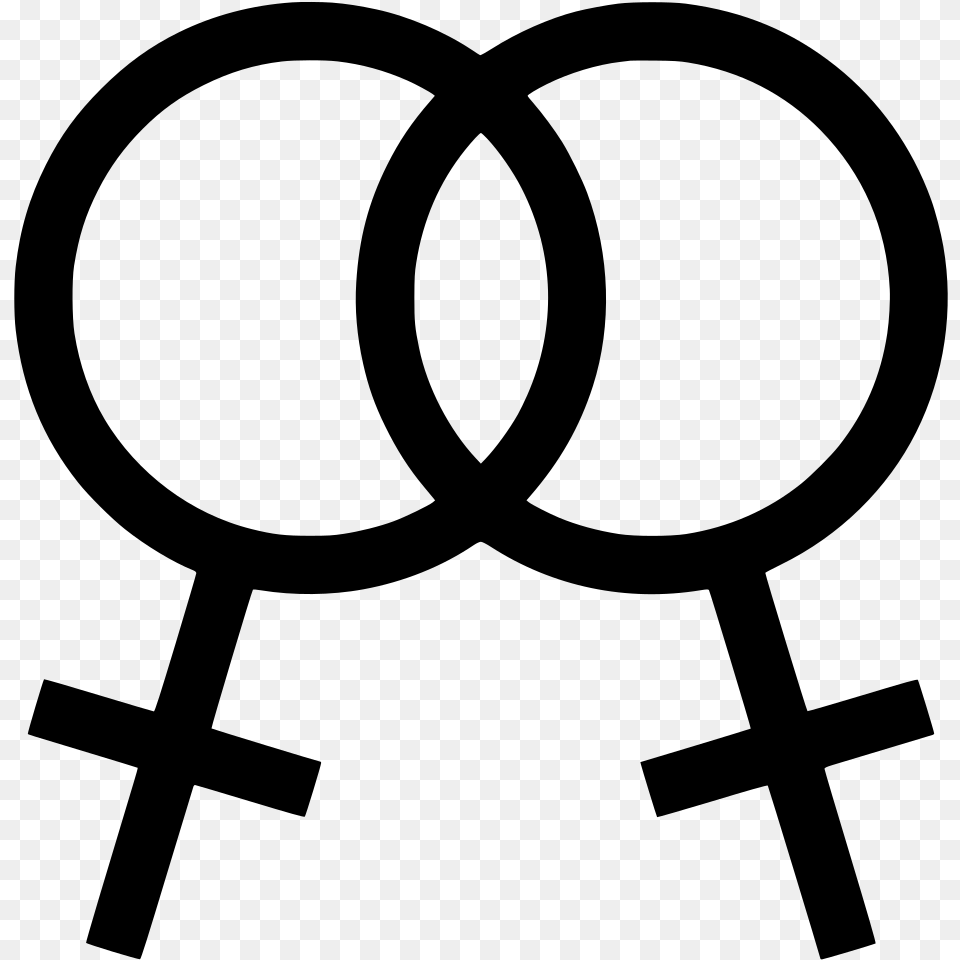 Lesbian Sign, Gray Png