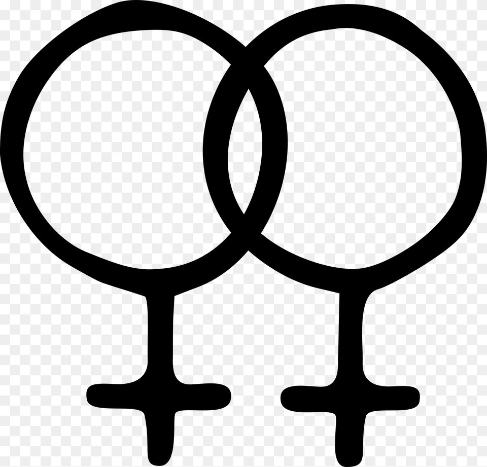 Lesbian Symbol, Gray Free Transparent Png