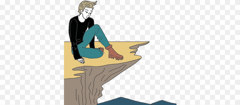 Leslie Name Meaning Edge Of Cliff Drawing, Book, Comics, Publication, Adult Free Transparent Png