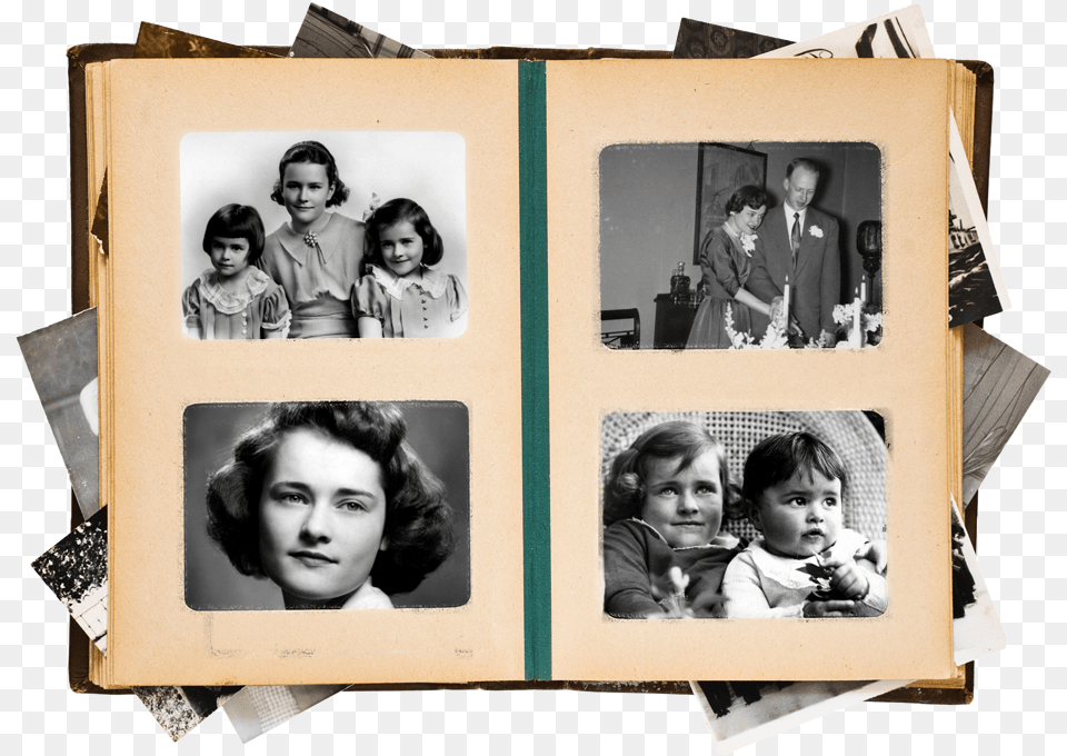 Leslie Nipps Family Album Picture Frame, Adult, Person, Female, Collage Free Transparent Png