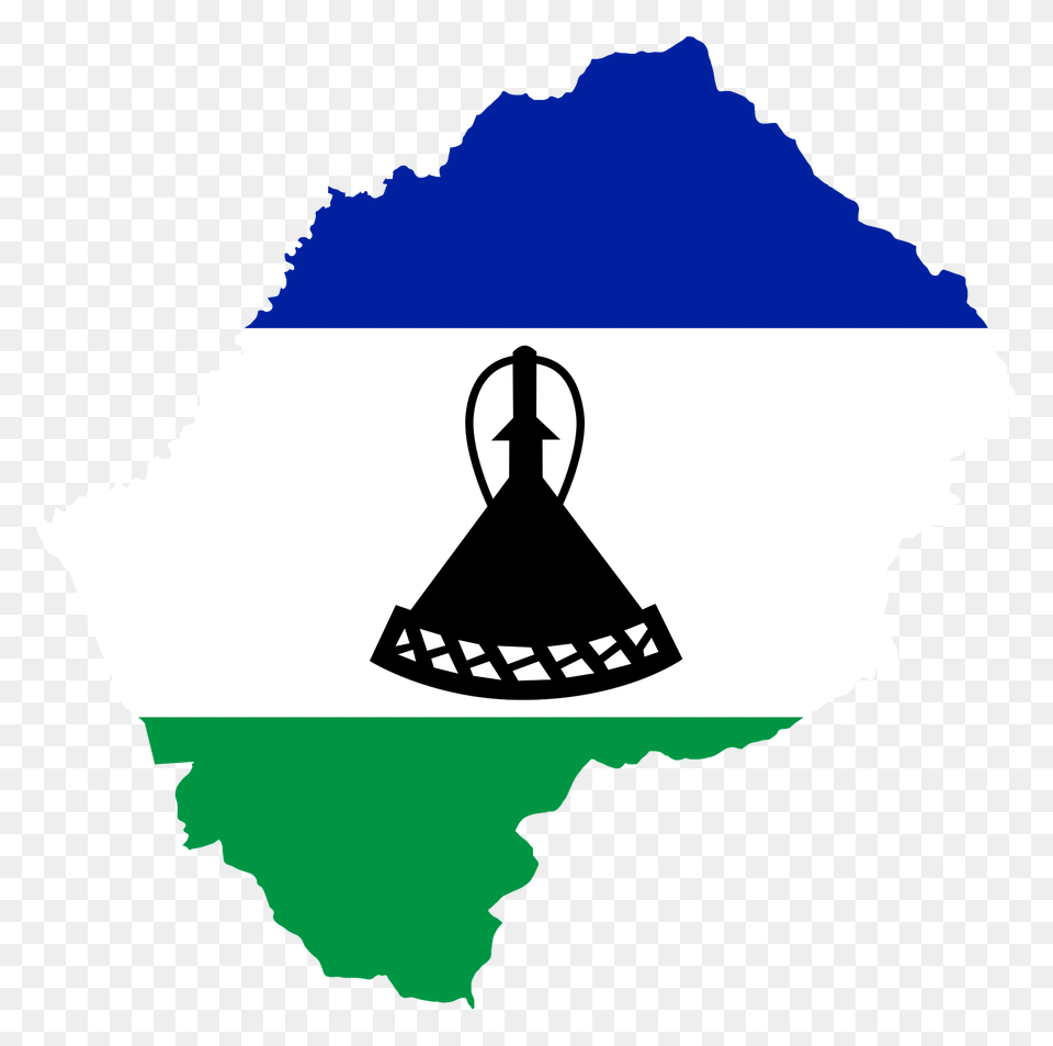 Lesotho Flag Map Clipart, Stencil, Art, Outdoors Free Png Download