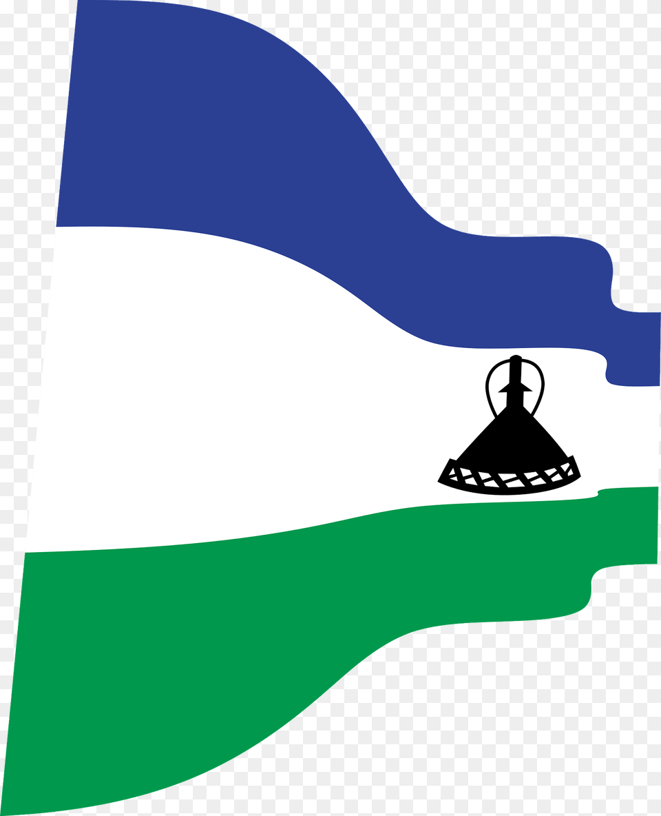 Lesotho Wavy Flag Clipart, Animal, Fish, Sea Life, Shark Png