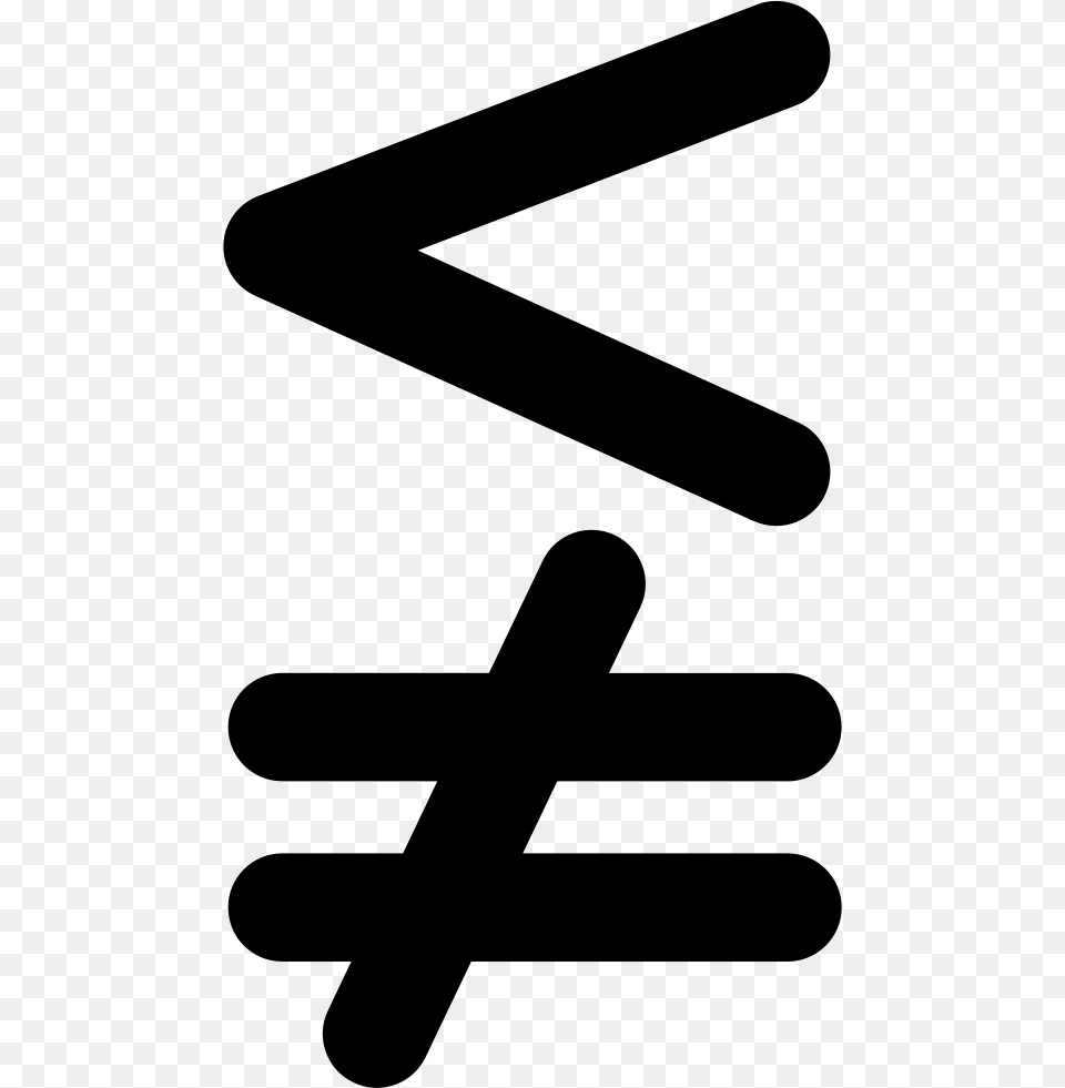 Less Than But Not Equal To Mathematical Symbol Icon, Sign Png