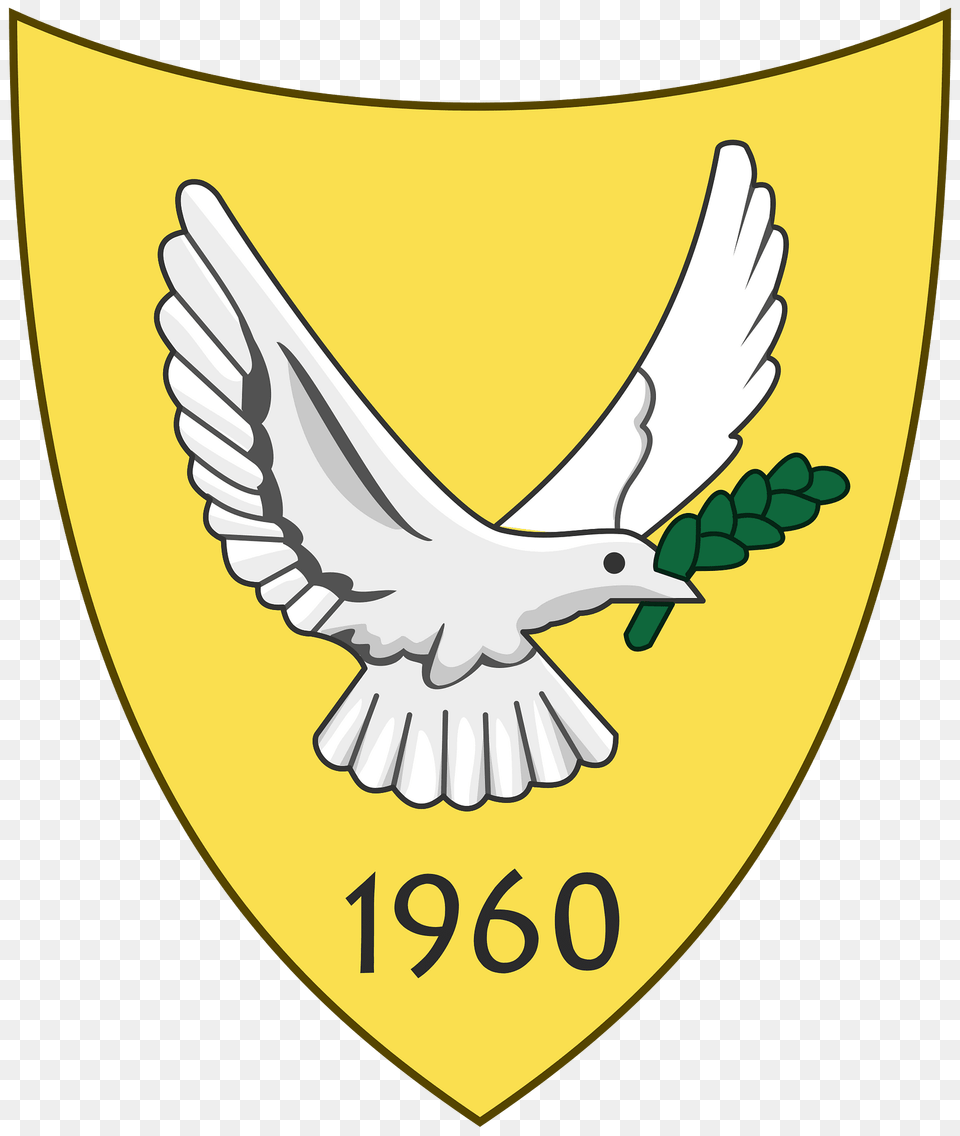 Lesser Coat Of Arms Of Cyprus Clipart, Animal, Bird, Pigeon Free Png Download