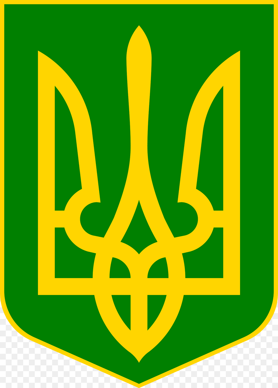 Lesser Coat Of Arms Of Green Ukraine Clipart, Weapon, Trident, Dynamite Png