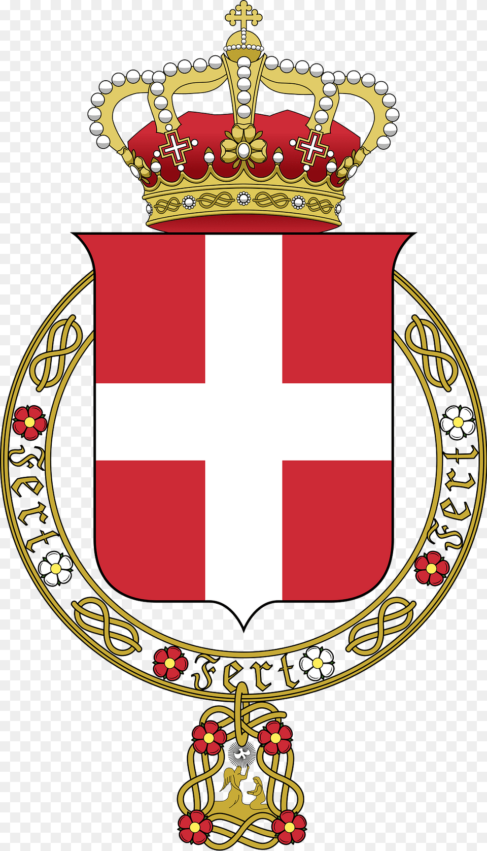 Lesser Coat Of Arms Of The Kingdom Of Italy 1890 Alternate Clipart, Logo, Symbol Png Image