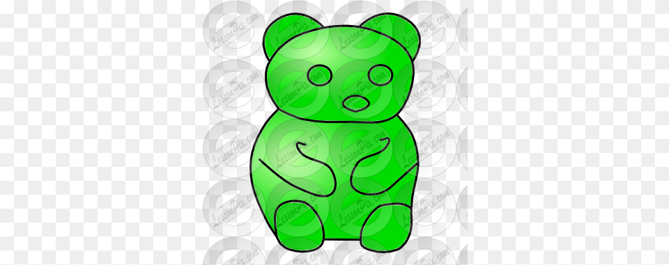 Lessonpix Mobile Teddy Bear, Green Png