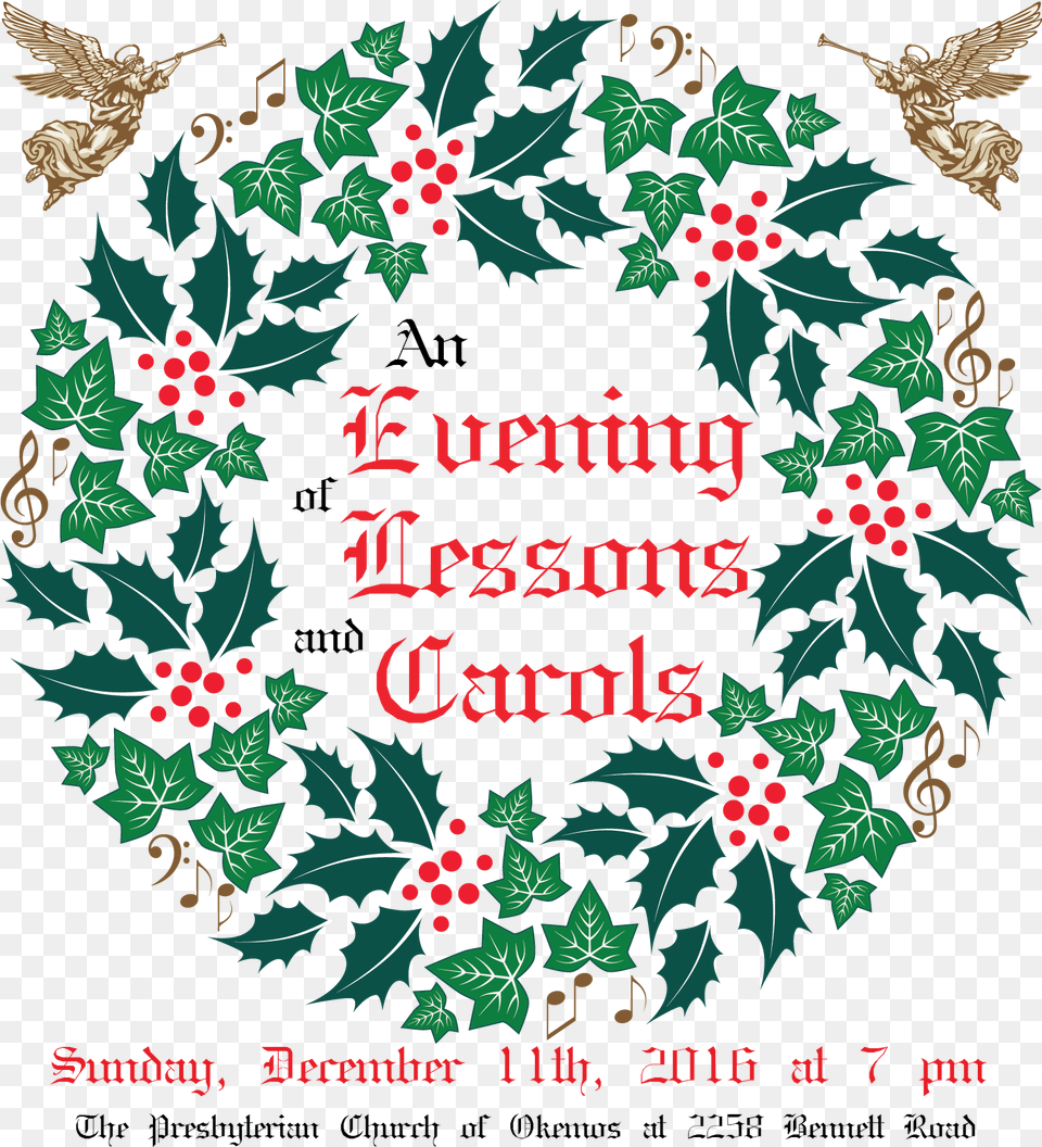 Lessons Carols Graphic Christmas Music, Envelope, Greeting Card, Mail, Pattern Png Image