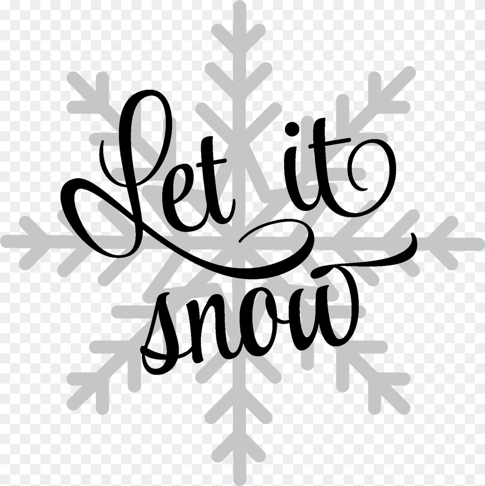 Let It Snow Calligraphy, Nature, Outdoors, Snowflake Free Png