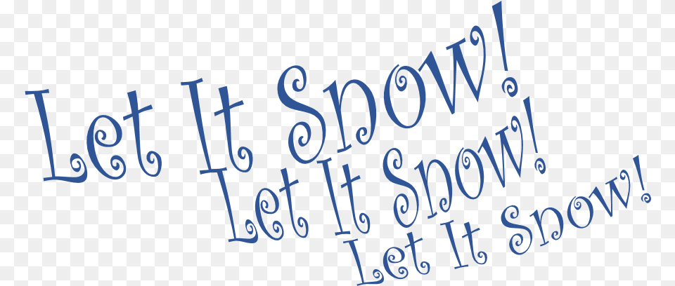 Let It Snow Calligraphy, Text Png Image