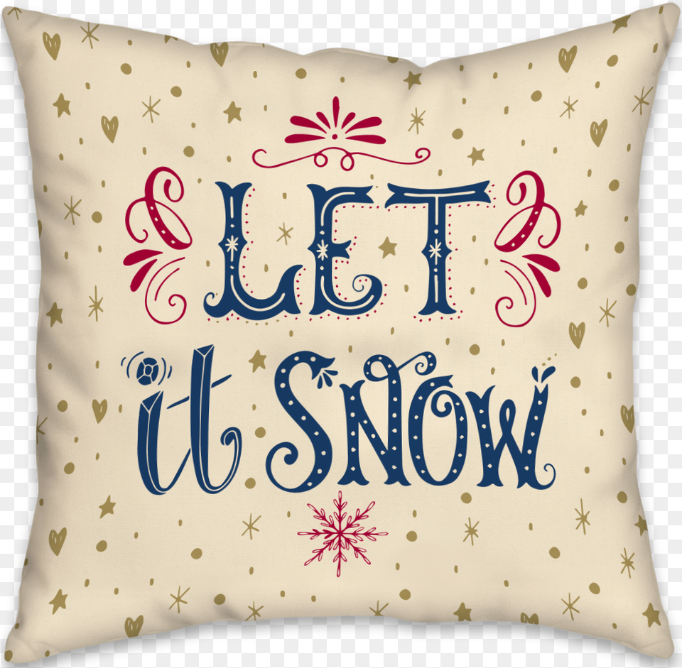 Let It Snow Cushion, Home Decor, Pillow Free Png Download