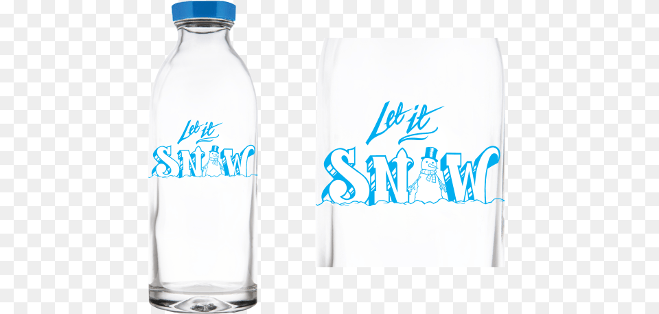Let It Snow Environmental Water Bottle Design, Water Bottle, Beverage, Mineral Water, Milk Png