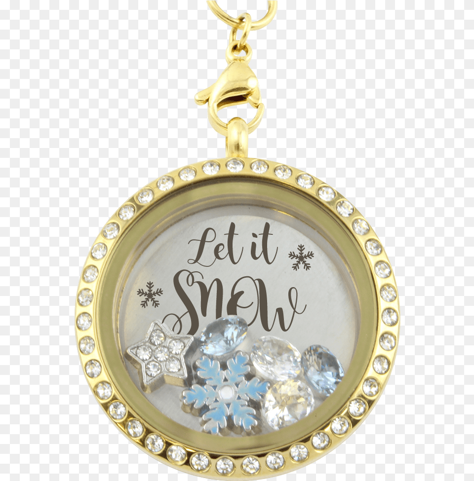 Let It Snow Locket, Accessories, Pendant, Jewelry, Diamond Free Png