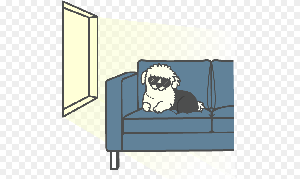 Let There Be Light Cartoon, Couch, Furniture, Book, Comics Free Transparent Png
