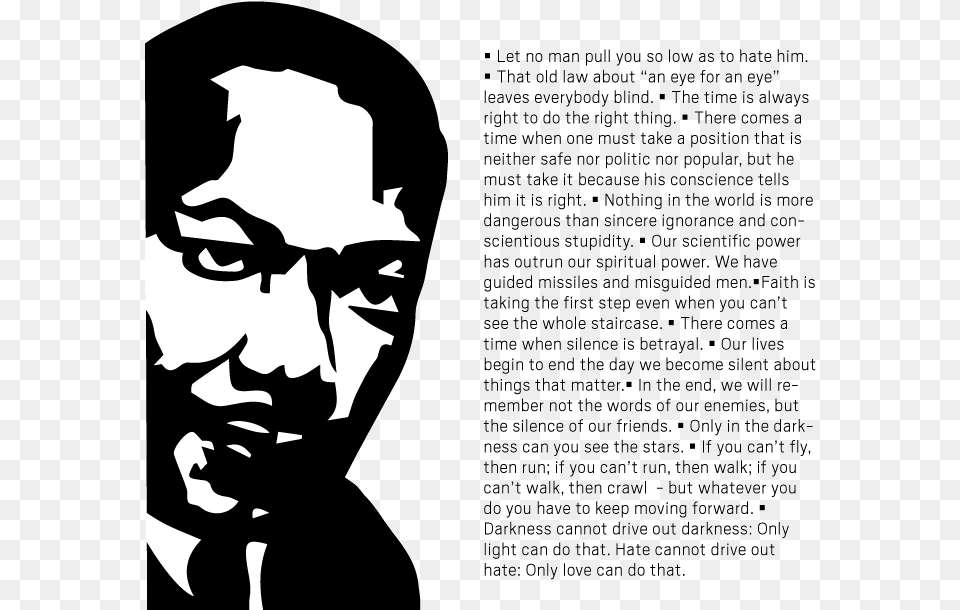 Let Us Be Dissatisfied Martin Luther King, Stencil, Advertisement, Poster, Adult Png Image