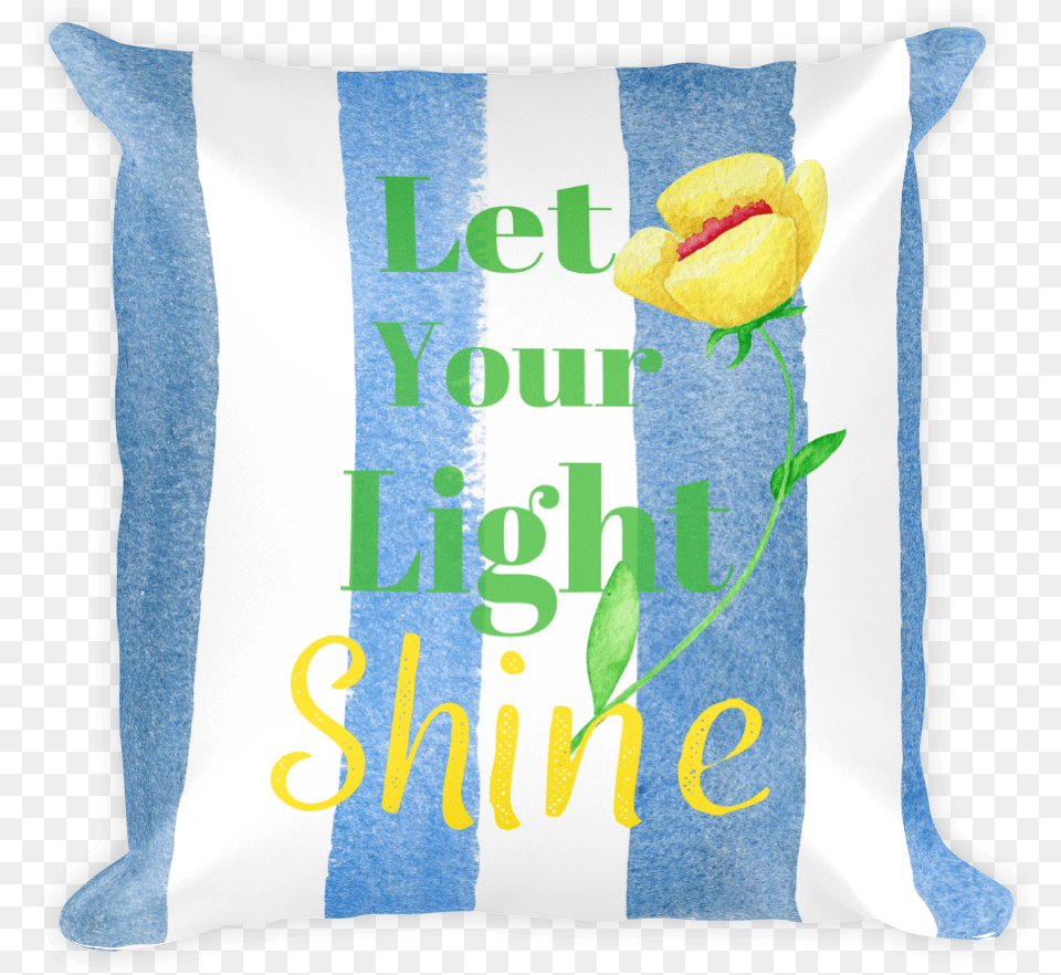 Let Your Light Shine Square Pillow W Insert Throw Pillow Linen, Cushion, Home Decor, Adult, Bride Png