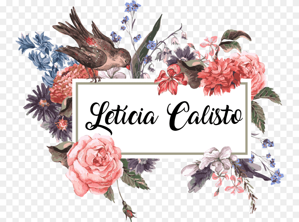Letcia Calisto Watercolor Flower Border Frame, Rose, Art, Plant, Graphics Png
