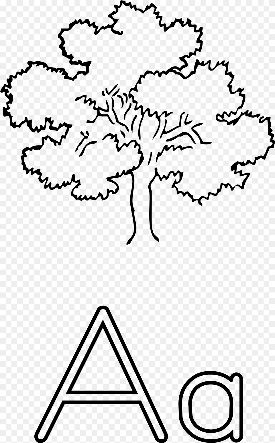 Letra A De Rbol Clip Arts Oak Tree Drawing Easy, Lighting Png