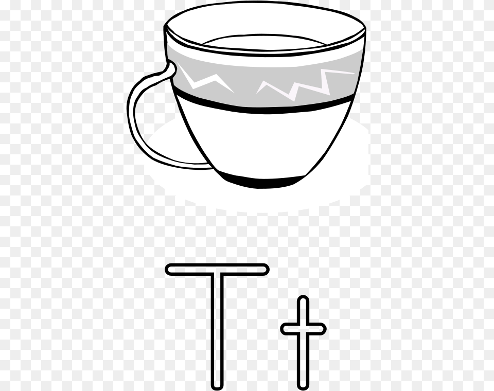 Letra T De Taza Tea Cup Clip Art, Saucer Free Transparent Png