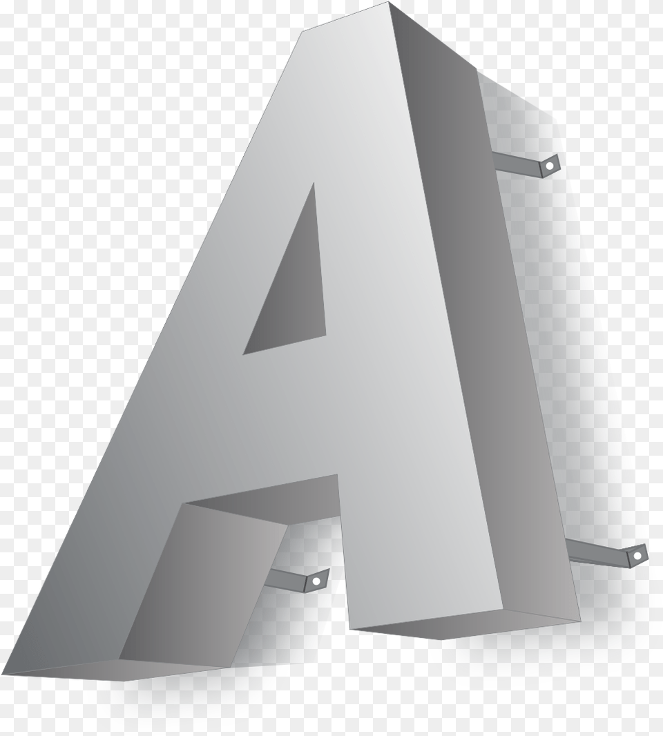 Letras 3d Aluminio, Triangle, Aluminium Free Png Download