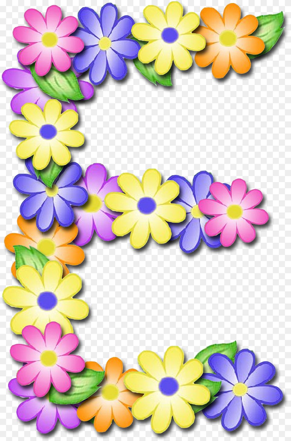 Letras Do Alfabeto Com Flores, Daisy, Flower, Plant, Art Free Png Download