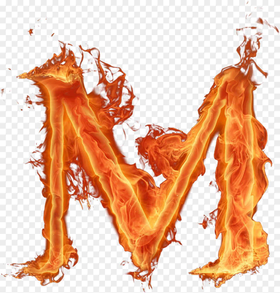 Letras Em Efeito Fogo Fire Letter M, Flame, Bonfire Png