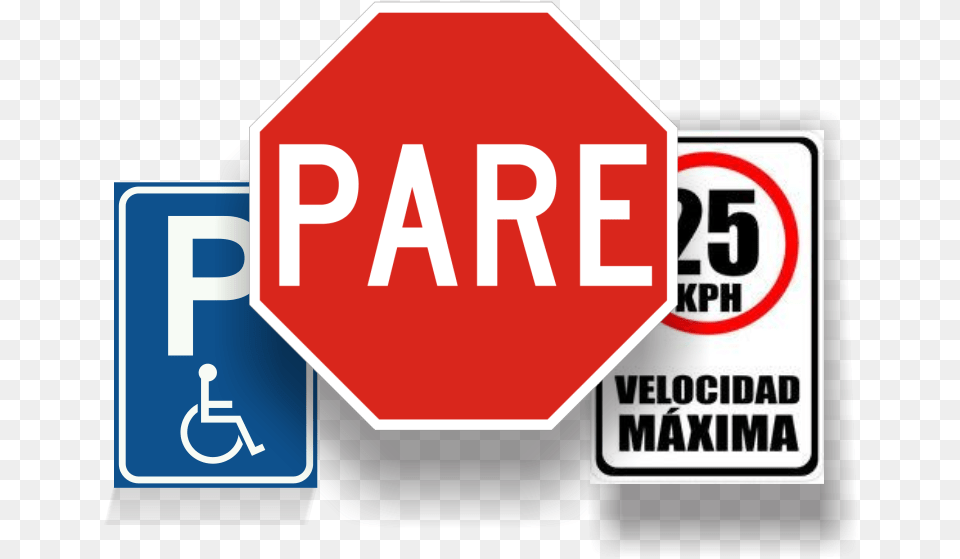 Letreros De Seguridad Accuform Alto Or Altostop Or Pare, Road Sign, Sign, Symbol, First Aid Png Image