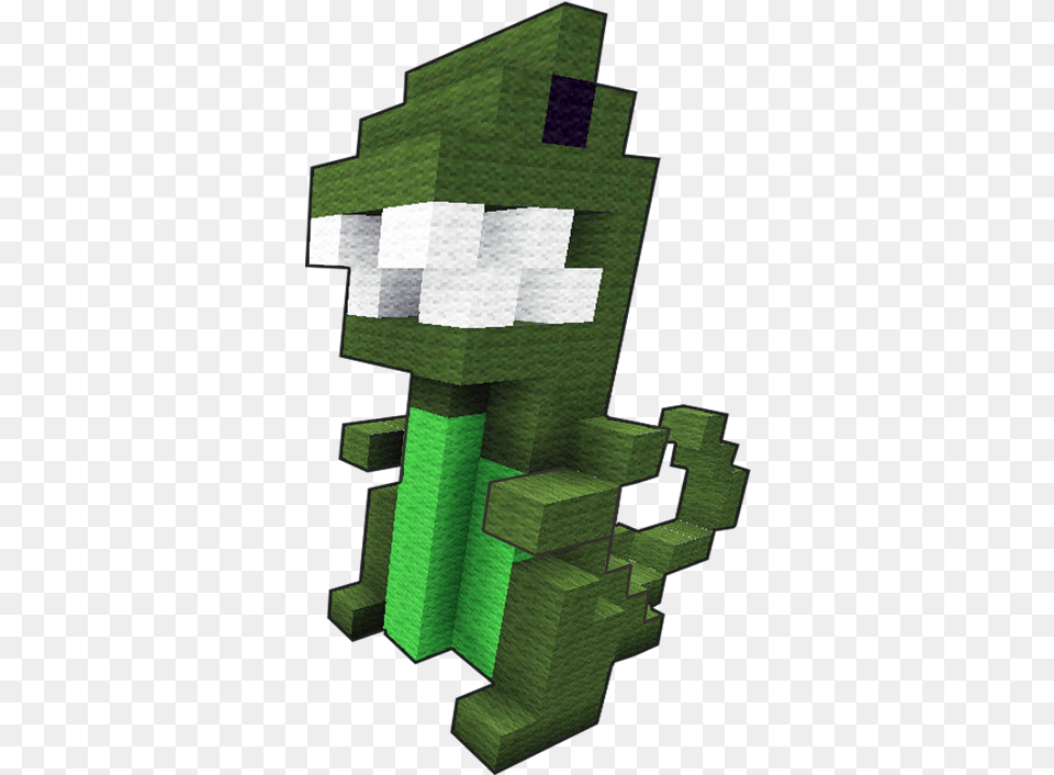 Lets Build A Little Green Dinosaur In Minecraft Build Battle Dinosaur, Cross, Symbol Png