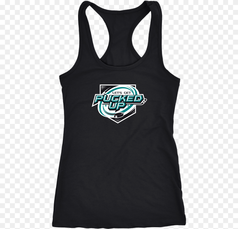 Lets Get Pucked Up Racerback Tank Lesbian Shirt Racerback Tank Top T Shirt Funny Lesbian, Clothing, Tank Top, Person Free Png