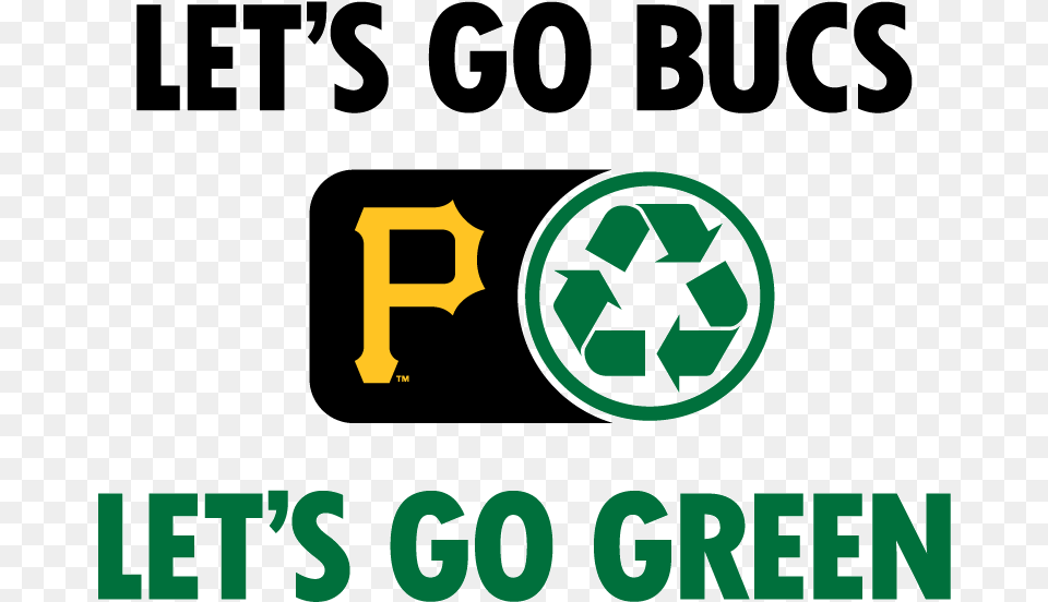 Lets Go Green Logo Let39s Go Bucs Let39s Go Green, Symbol, Recycling Symbol, Scoreboard Free Png Download