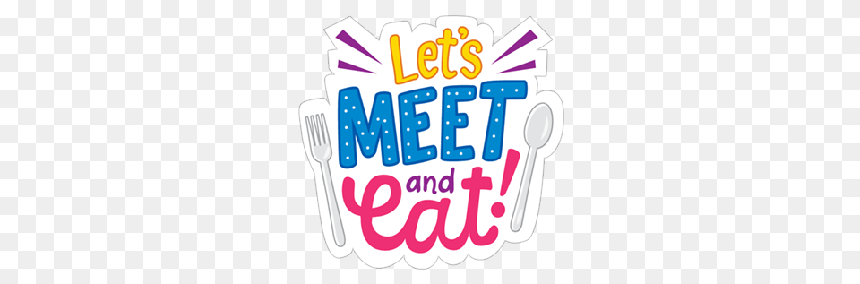 Lets Meet And Eat, Cutlery, Fork, Spoon Free Png