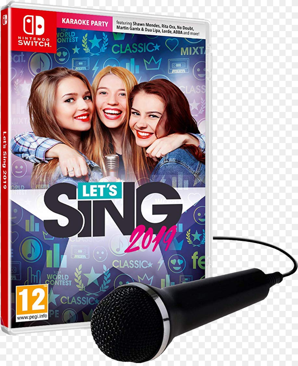 Lets Sing 2019 With 1 Mic Let39s Sing 2019 Switch, Electrical Device, Microphone, Adult, Female Png Image