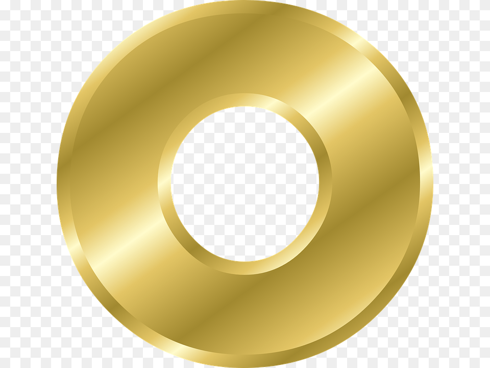 Letter Gold, Disk, Dvd Free Png Download