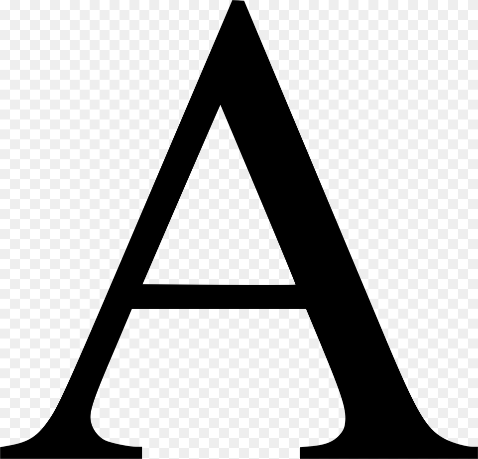 Letter A, Gray Free Png