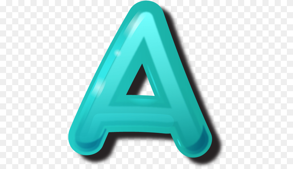 Letter A, Triangle, Turquoise Png Image