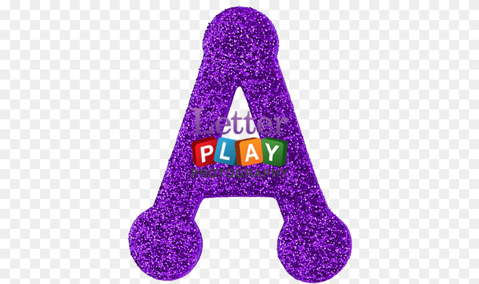 Letter A In Blue Glitter Illustration, Purple Free Png