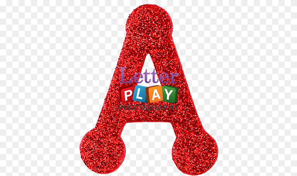 Letter A In Red Glitter Christmas Stocking Png Image