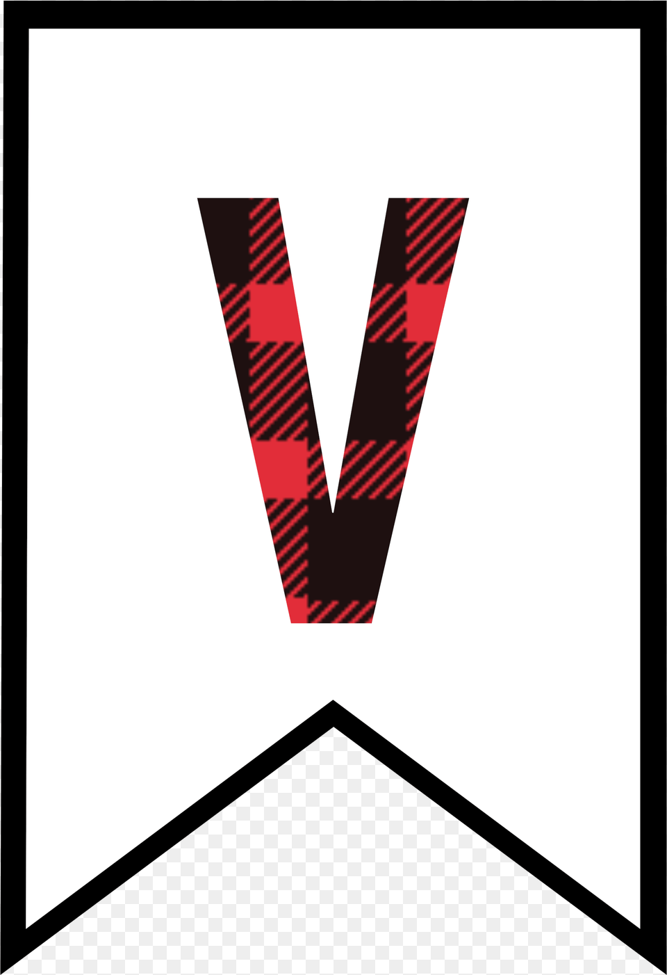 Letter Alphabet V Others Download Buffalo Plaid Border Template, Accessories, Formal Wear, Tie, Logo Png Image
