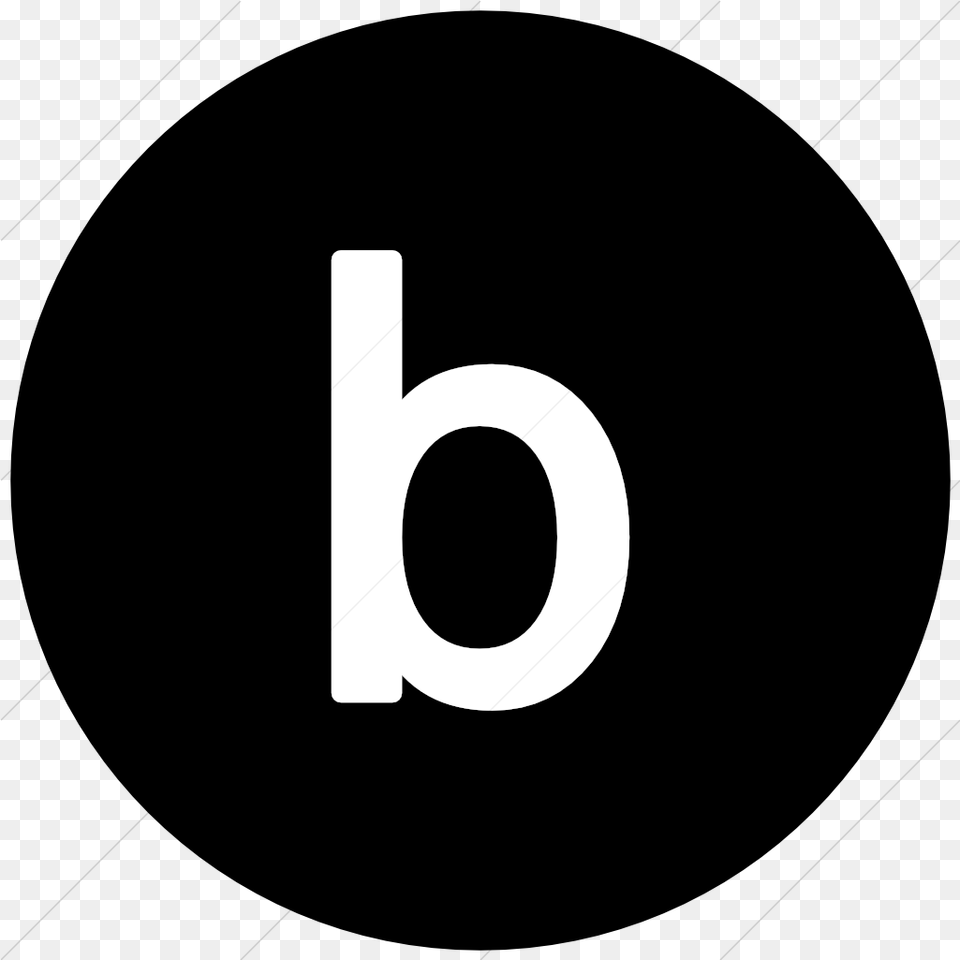 Letter B Circle Logo Black White Cursor Icon Circle, Text, Symbol, Number Png Image