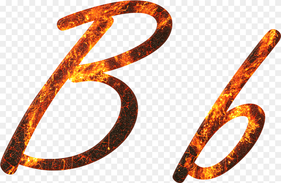 Letter B Fire Letter B On Fire, Text, Symbol, Alphabet, Ampersand Free Png