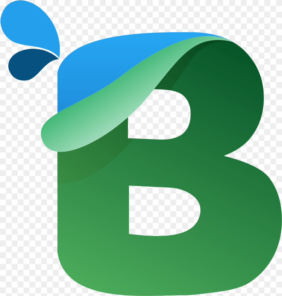 Letter B Logo Transparent Clipart B Letter Logo, Number, Symbol, Text, Green Png Image