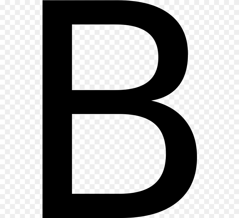 Letter B No Background, Gray Free Transparent Png