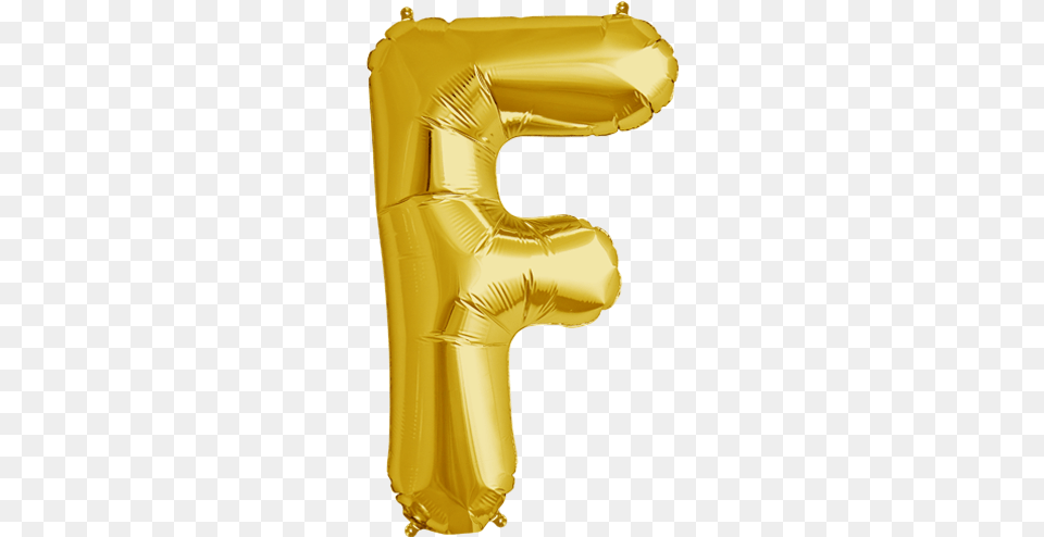 Letter Balloons Gold Balloon Letter F, Text, Clothing, Lifejacket, Vest Free Transparent Png