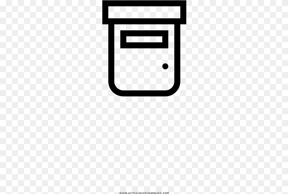 Letter Box Coloring Page, Gray Png