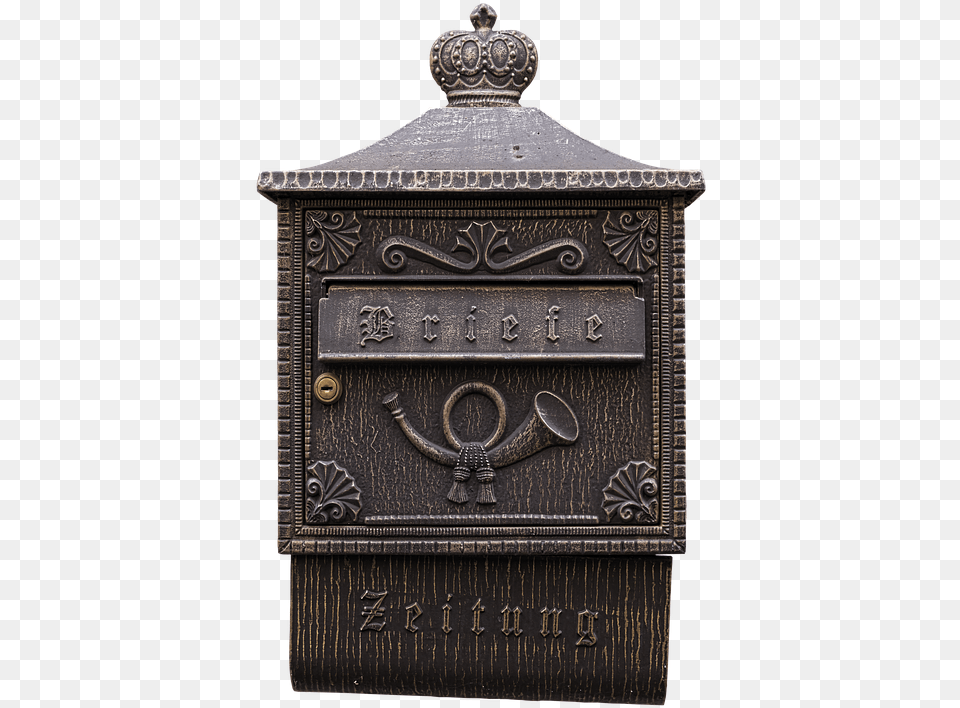 Letter Boxes Post Horn Mailbox White Metal Letters Carving Free Png