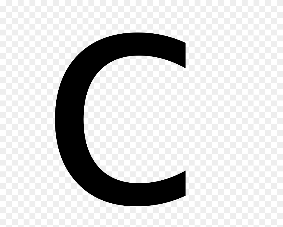 Letter C, Gray Png