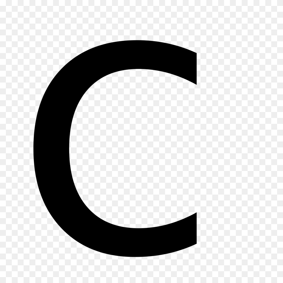 Letter C, Gray Free Png